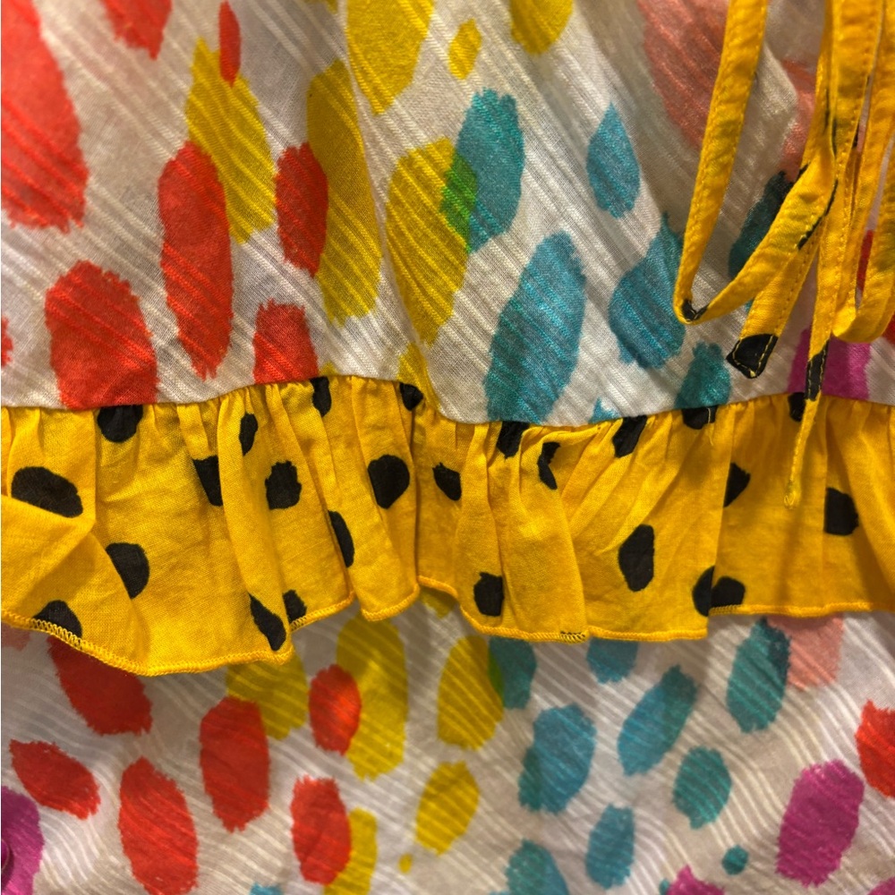 Vibrant Multicolor Ruffle Top - Picture 8 of 9